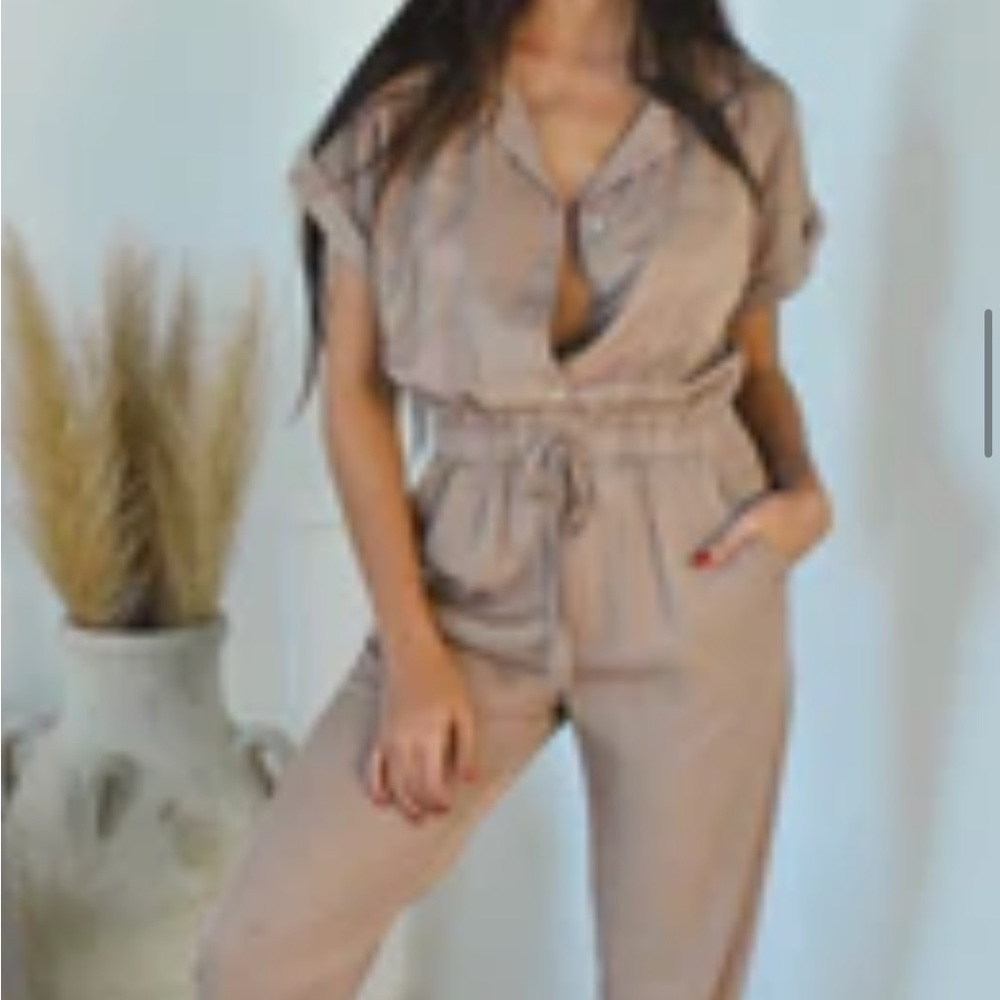 Tan jumpsuit